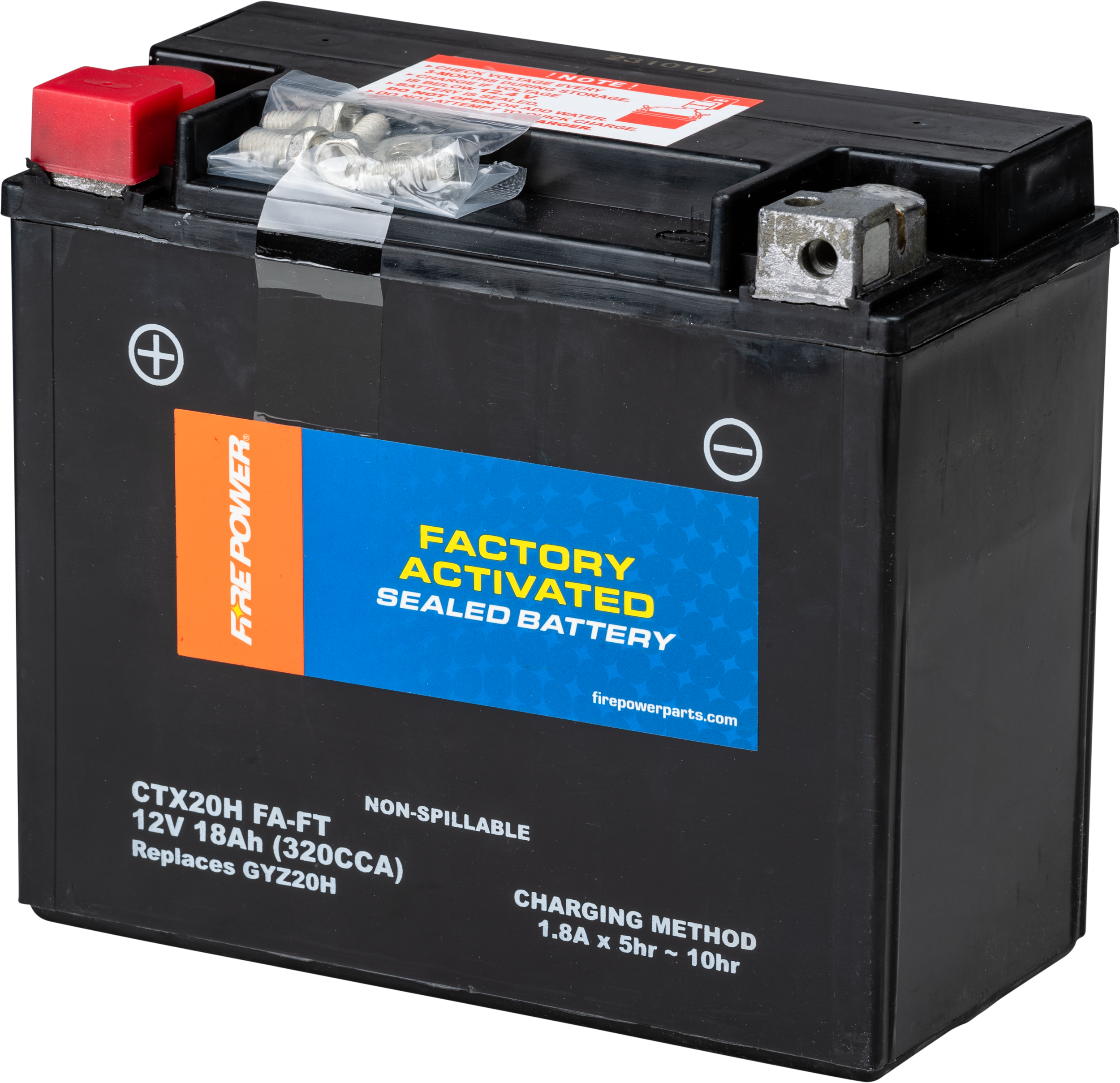 FIRE POWER BATTERY CTX20H (FA) FT SEALED FACTORY ACTIVATED - CTX20H (FA) FT